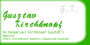 gusztav kirchknopf business card